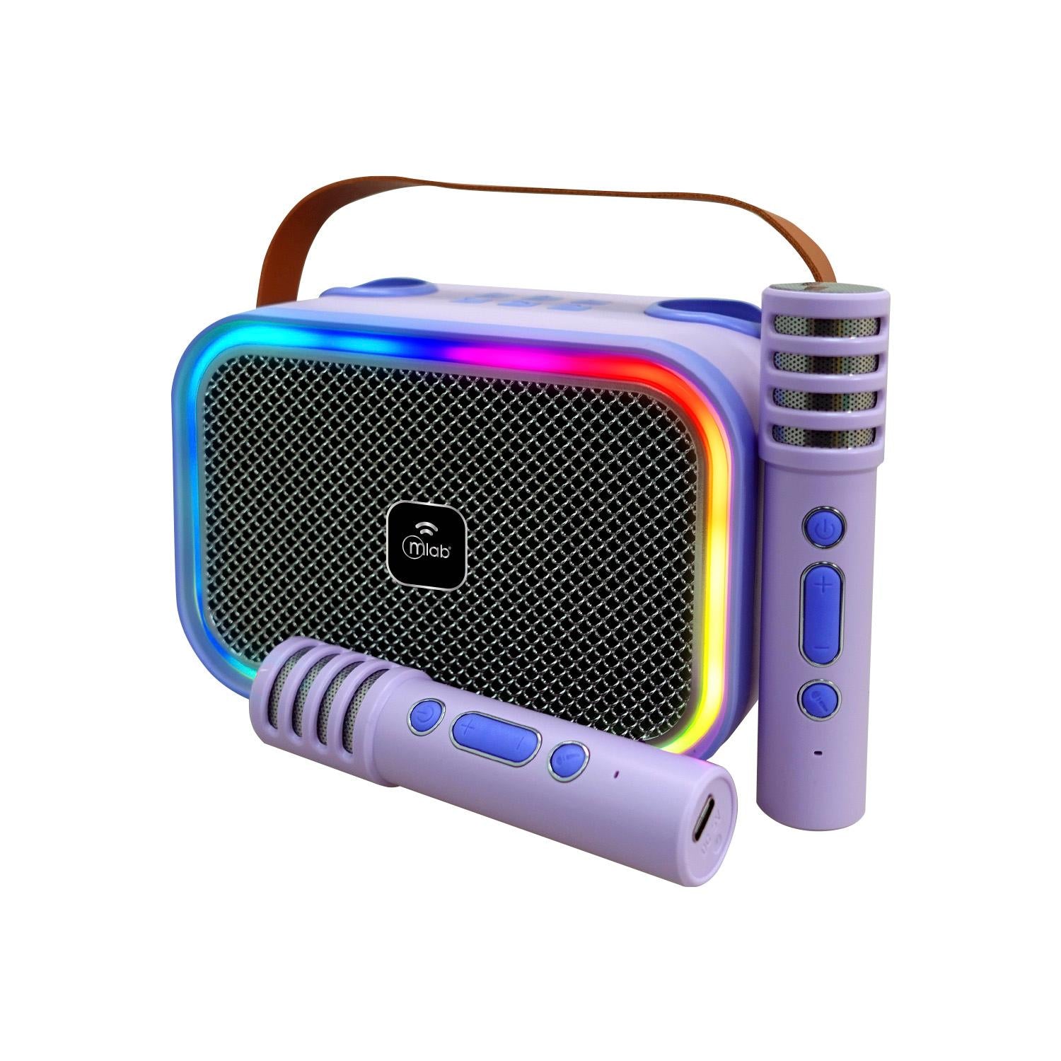 Karaoke Infantil RGB con 2 Micrófonos Inalámbricos Lila My Lil Dual Voice