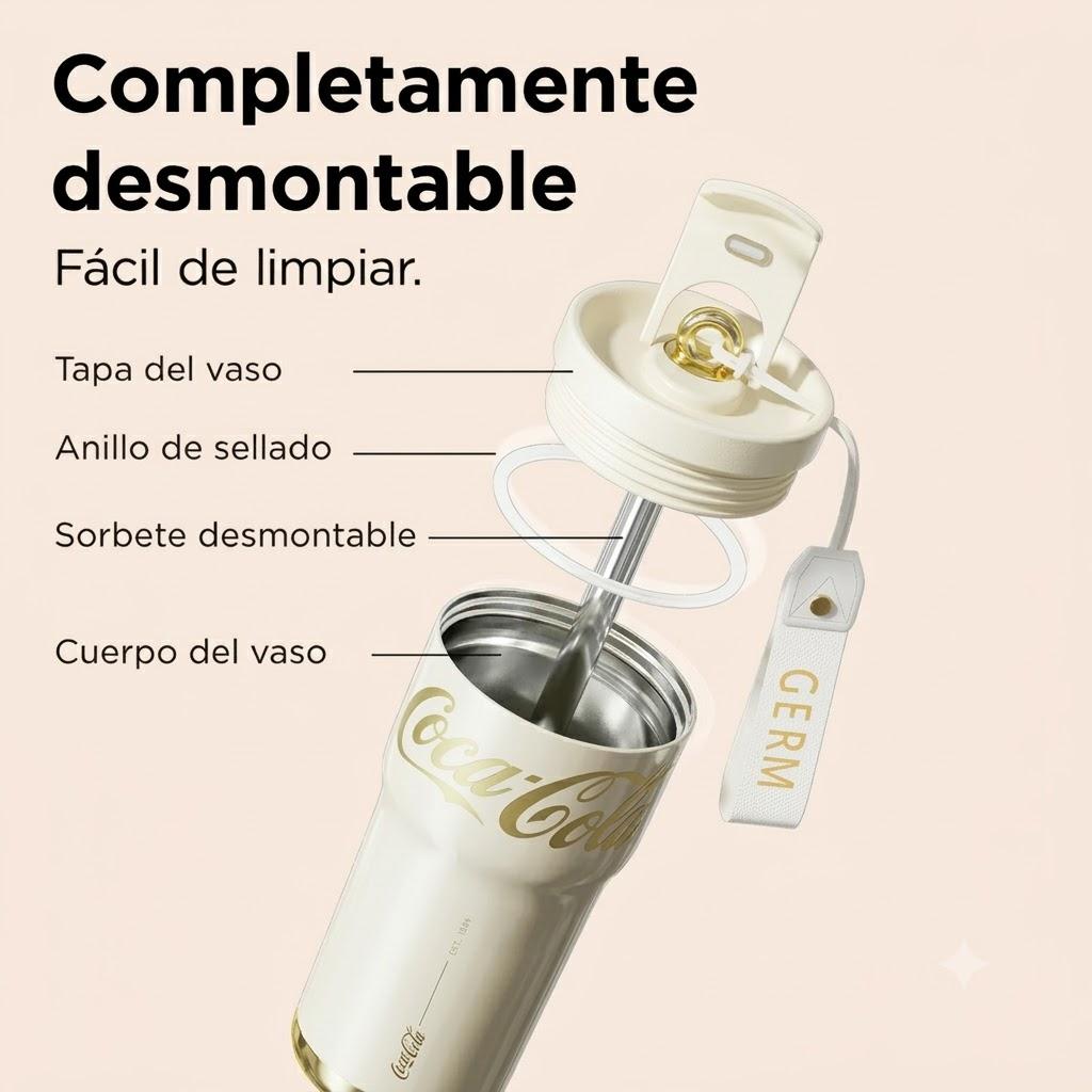 Vaso Mug Térmico GERM Coca-Cola White Inoxidable 700 ML