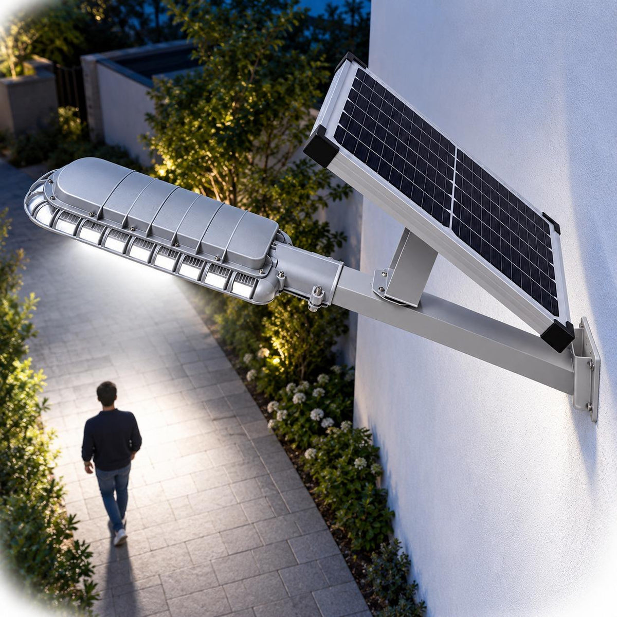 Luminaria Solar Peatonal Austral 400W con Panel de Alta Eficiencia