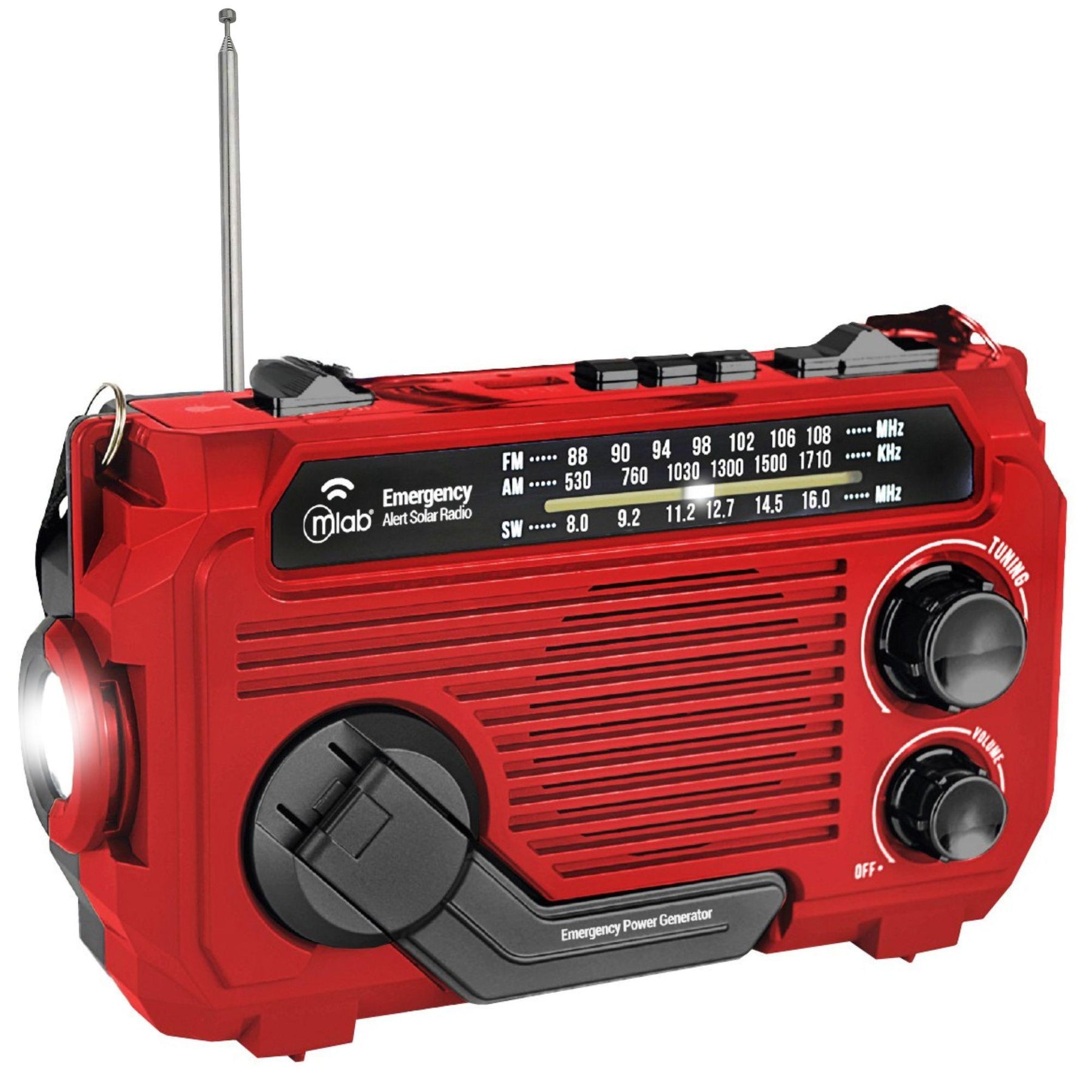 Radio de Emergencia Solar Recargable + Dinamo AM/ FM/ SW/ BT