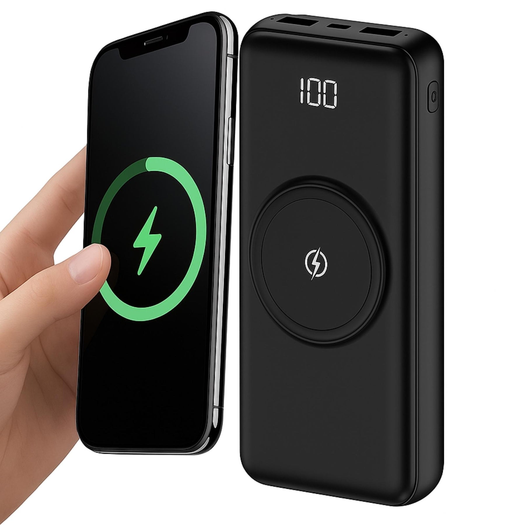 Powerbank Magnético 20000mAh con Carga Rápida e Inalámbricae