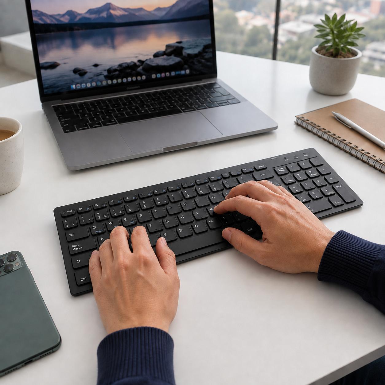 Teclado Inalámbrico Bluetooth Ultra Slim  Multiplataformas
