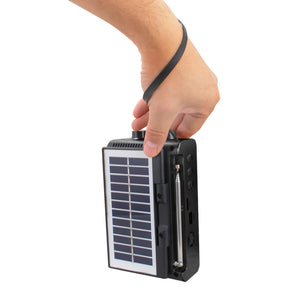 Radio Solar Recargable AM FM/ SW/ TF/ USB/ BT Retro Sunshine
