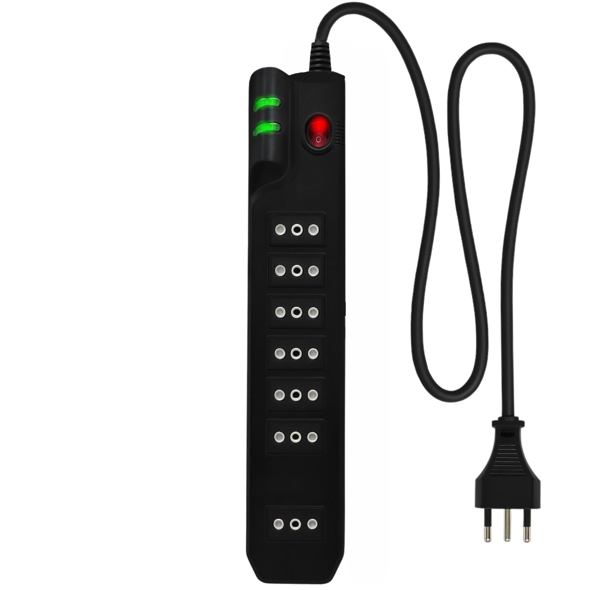 Alargador 5MT de 7 Salidas con Proteciónde Voltaje 2500W SEC