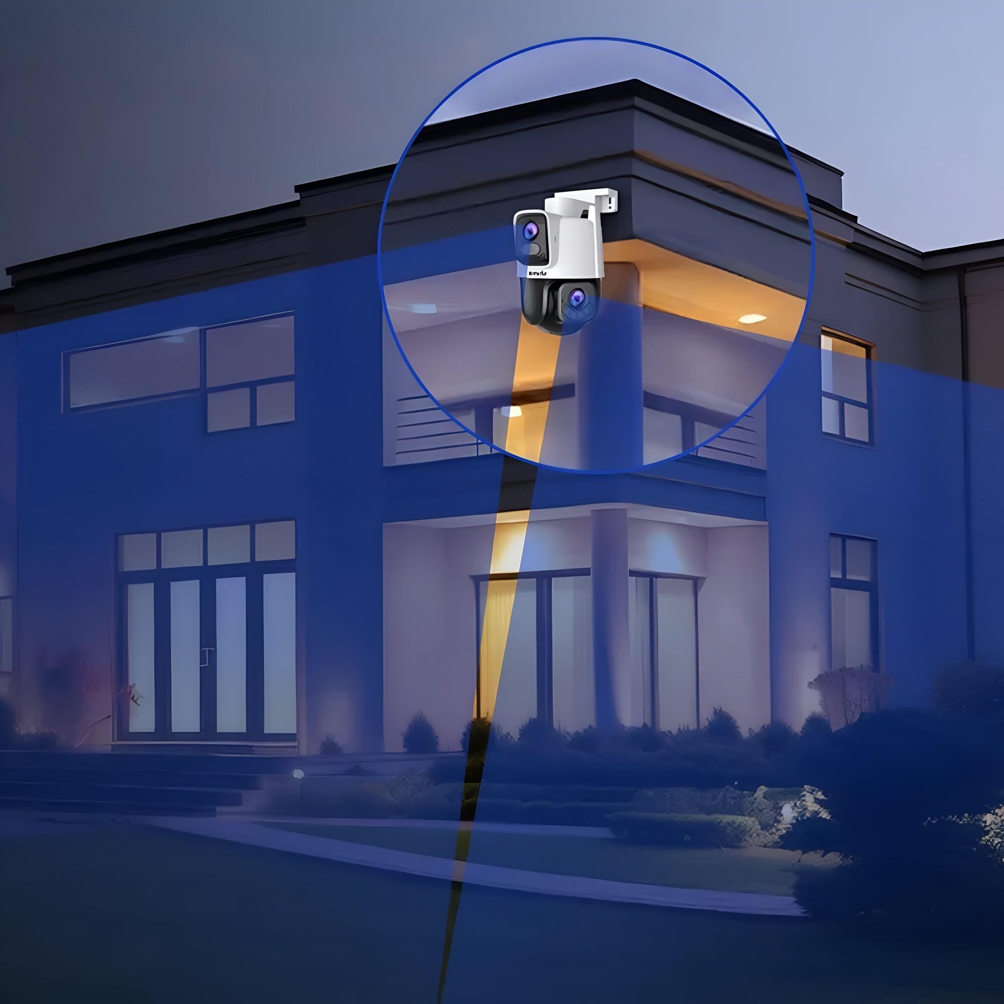 Cámara de Seguridad Outdoor Dual 360° Tenda CH9 FHD / WIFI-6