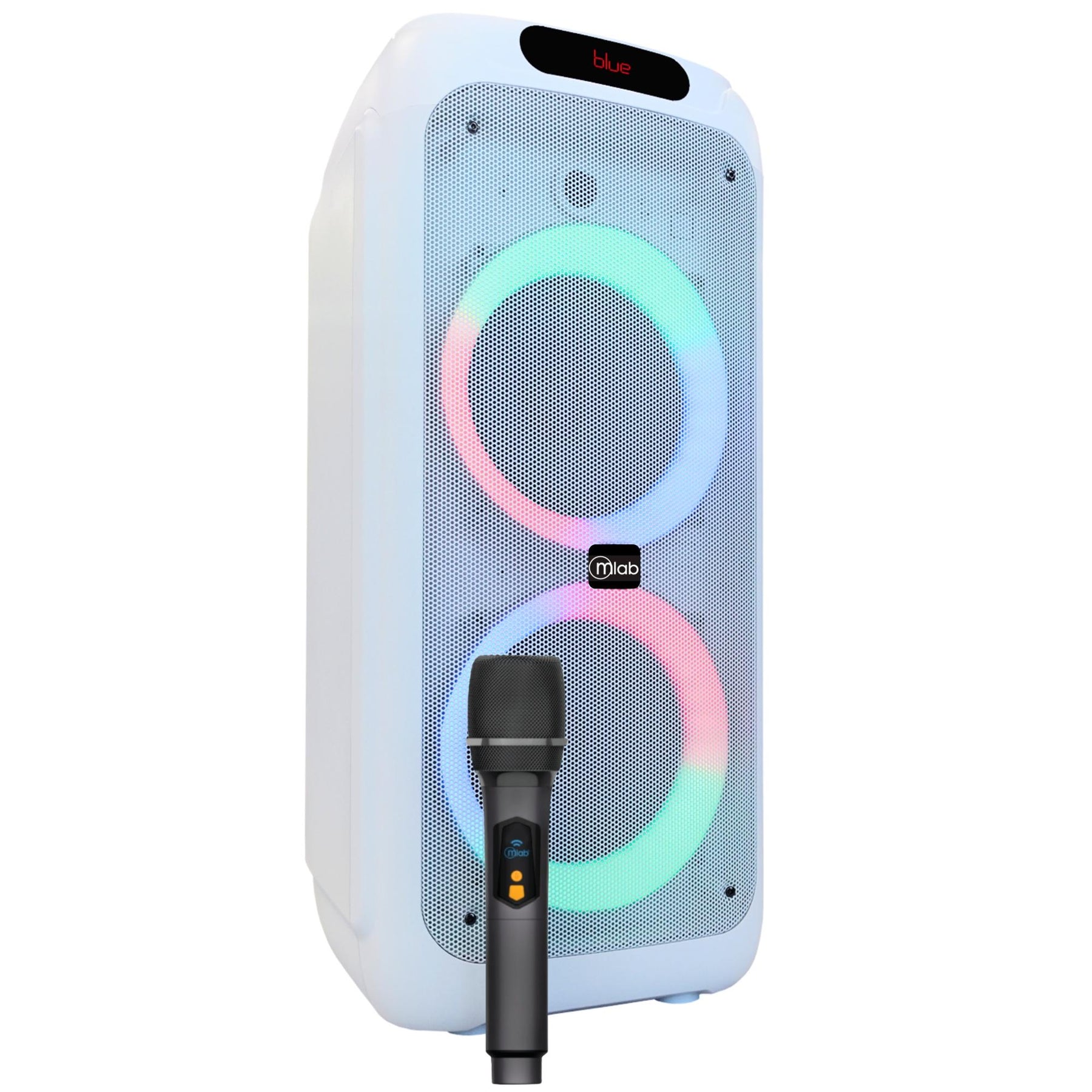 Parlante Karaoke Flaming BIG BASS Dual 8" MicWireless 60WRMS