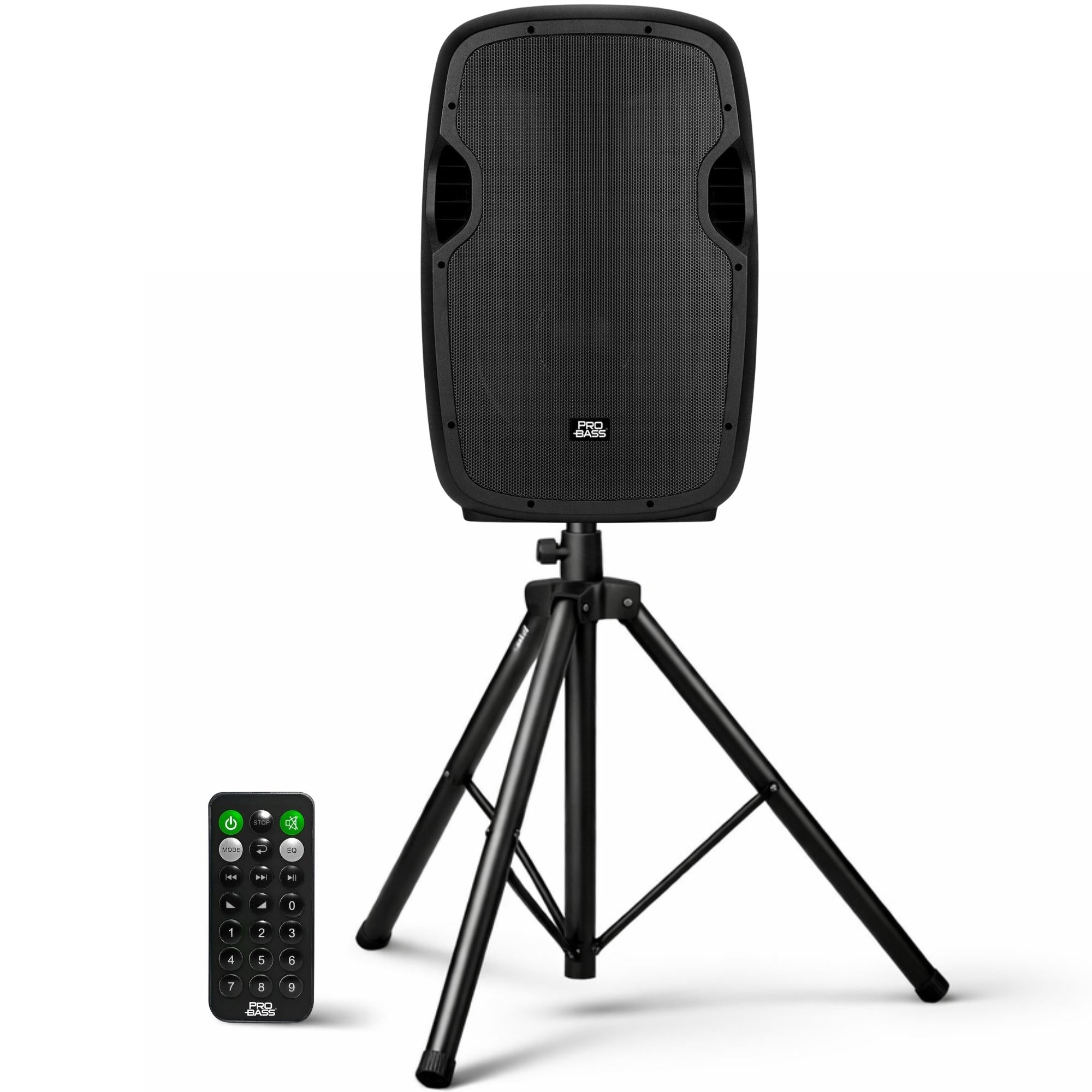 Parlante Activo PROBASS 12" 100W RMS con Bluetooth TWS+Atril