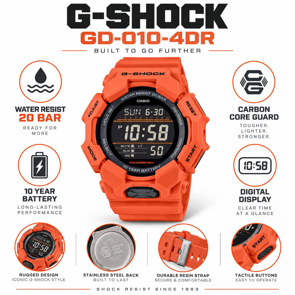 Reloj Deportivo G-SHOCK GD-010-4DR