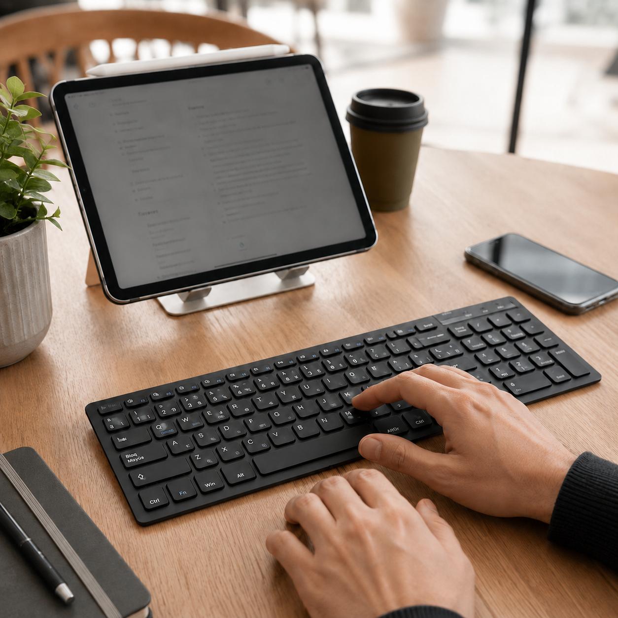 Teclado Inalámbrico Bluetooth Ultra Slim  Multiplataformas