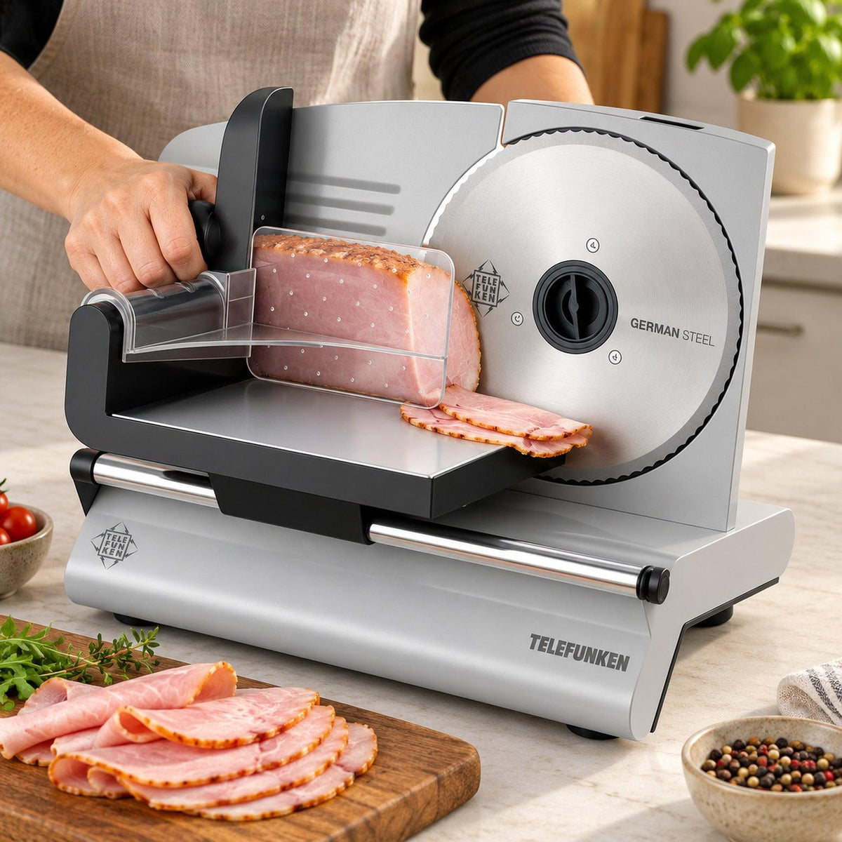 Cortadora de Fiambres 200W con Corte Ajustable ProSlice