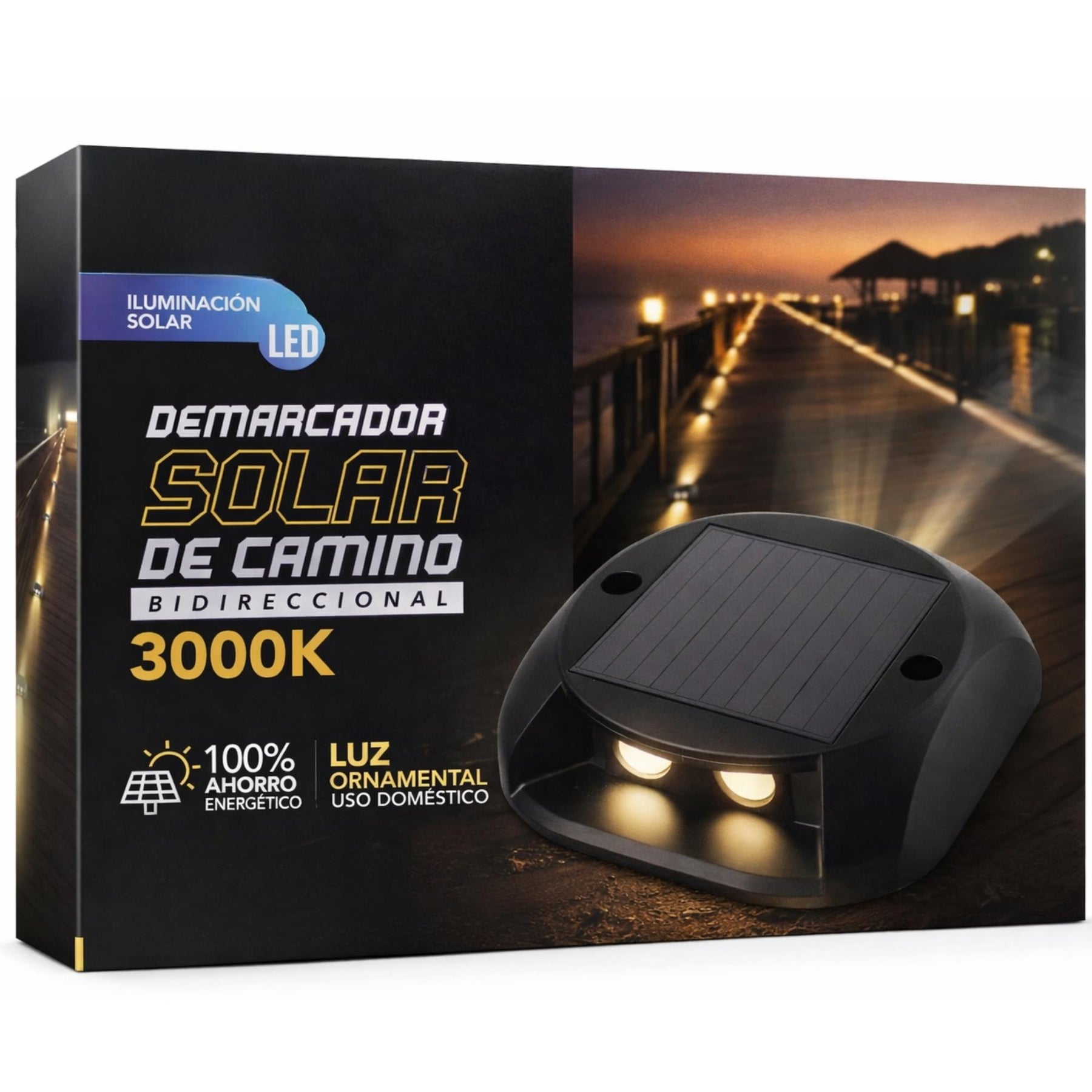 LUZ SOLAR DE SENDERO PARA CAMINO 3000K BIDIRECCIONAL 175414