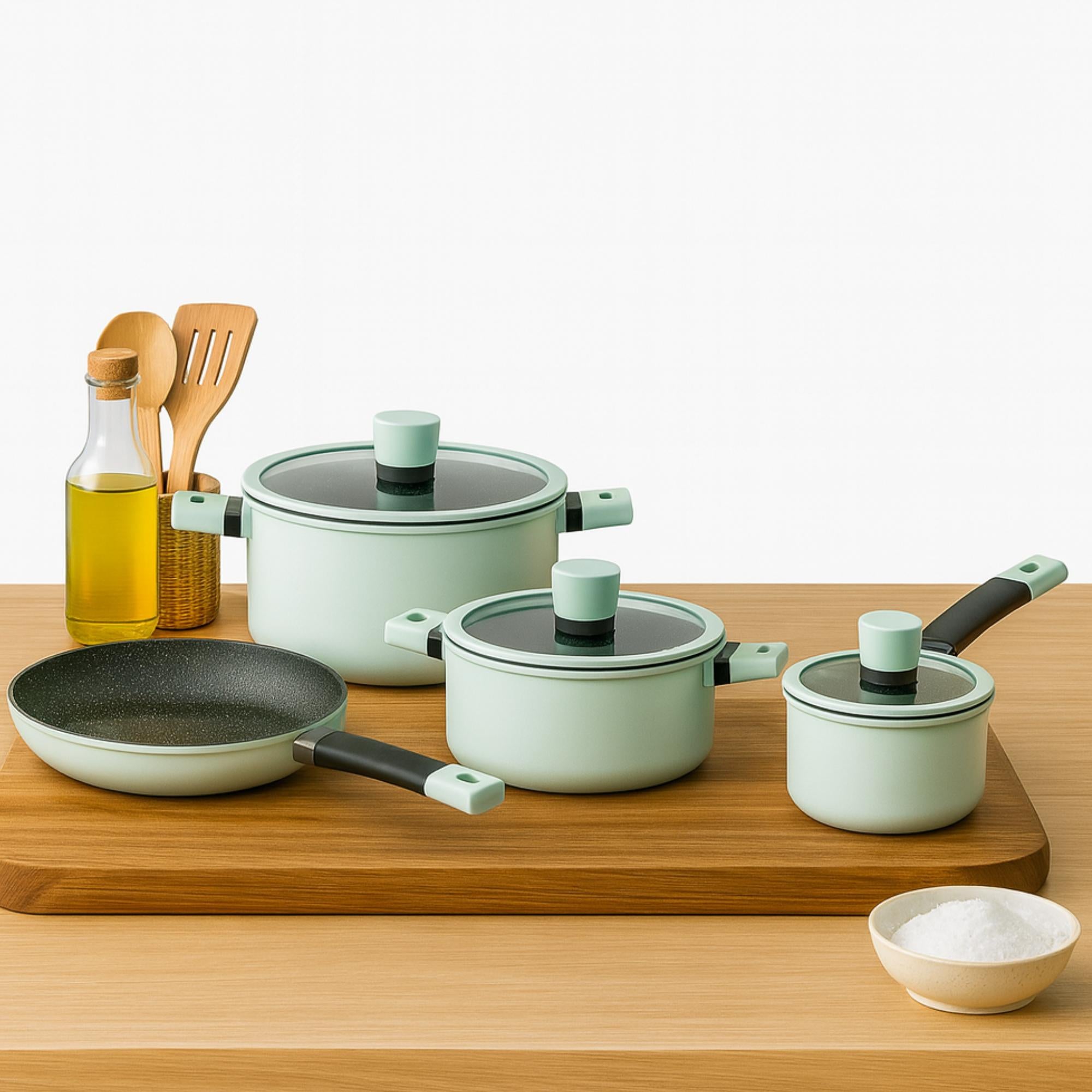 Pack Batería de Cocina Profesional KW Forged Aluminum Mint