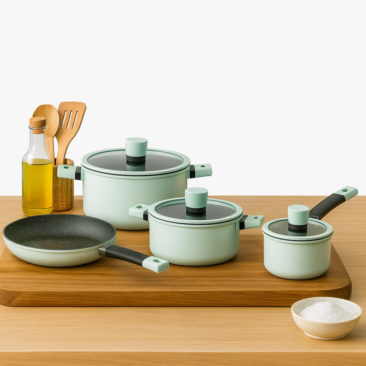 Pack Batería de Cocina Profesional KW Forged Aluminum Mint