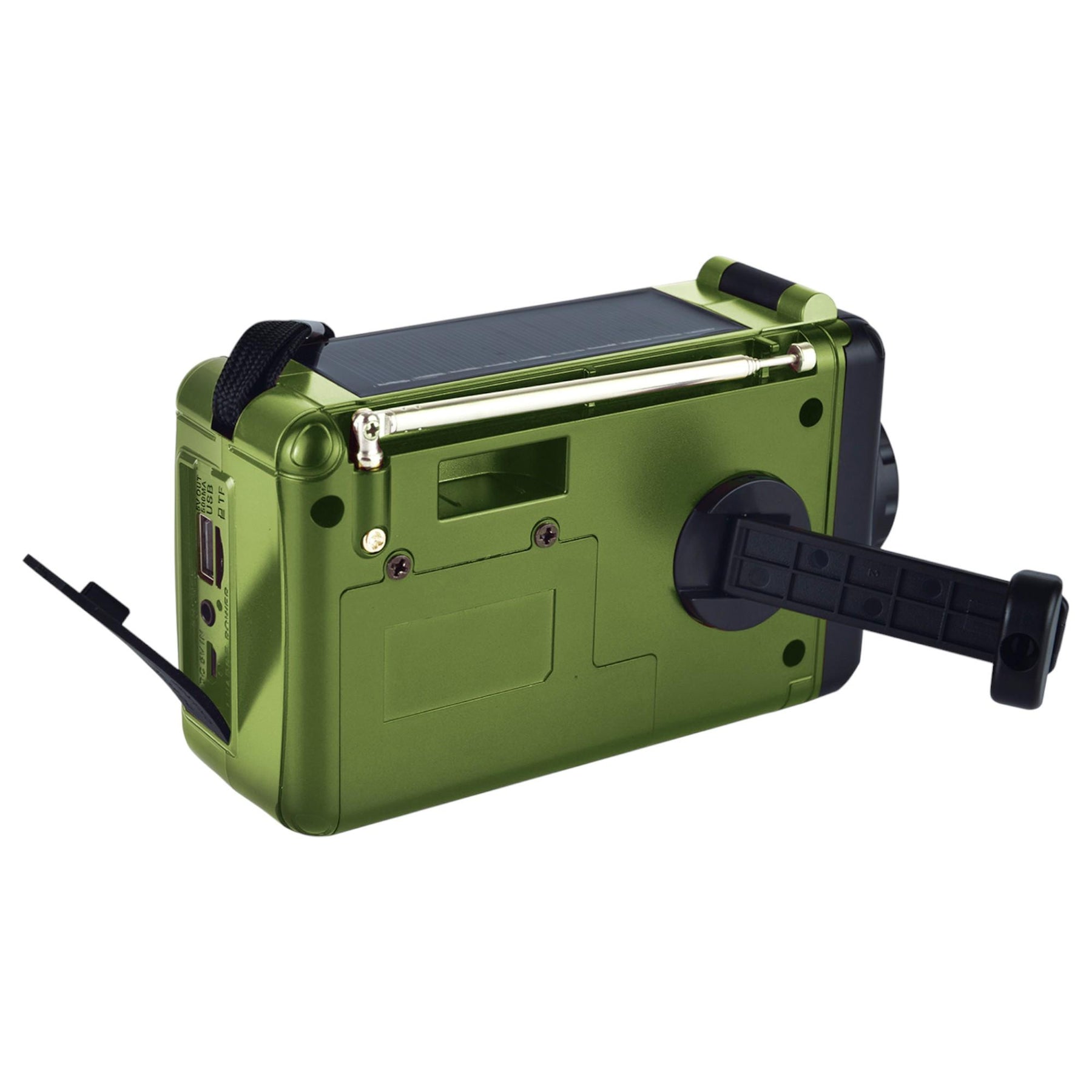 Radio de Emergencia Solar Recargable + Dinamo AM/ FM/ SW/ BT Green Edition