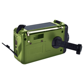 Radio de Emergencia Solar Recargable + Dinamo AM/ FM/ SW/ BT Green Edition