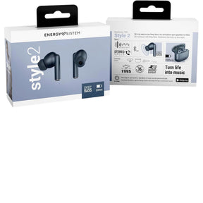Audifonos Bluetooth TWS Energy Sistem Style 2 Grafito Deep Bass 20Hrs