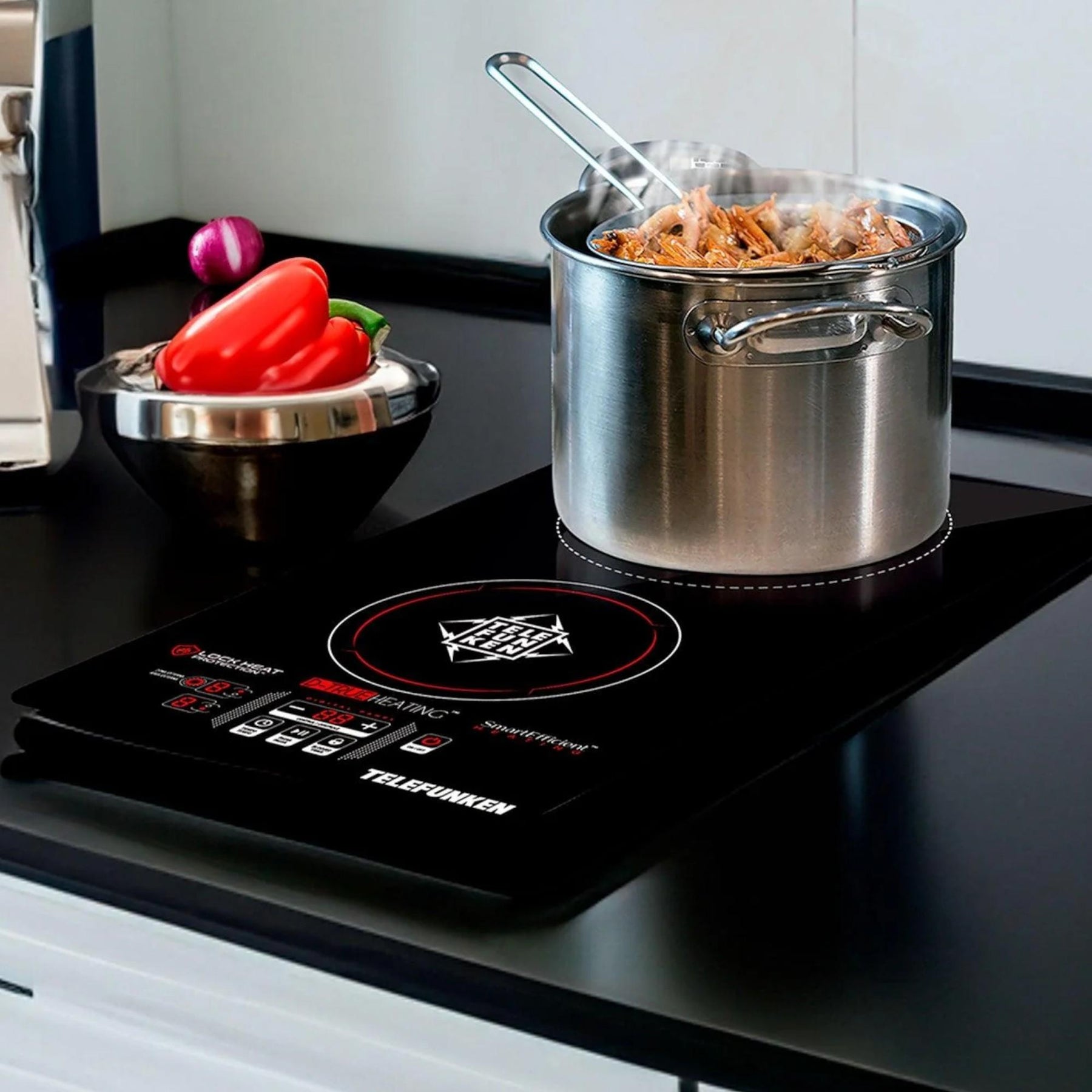 Cocina Eléctrica Encimera Dual Vitrocerámica Touch 3200W SEC