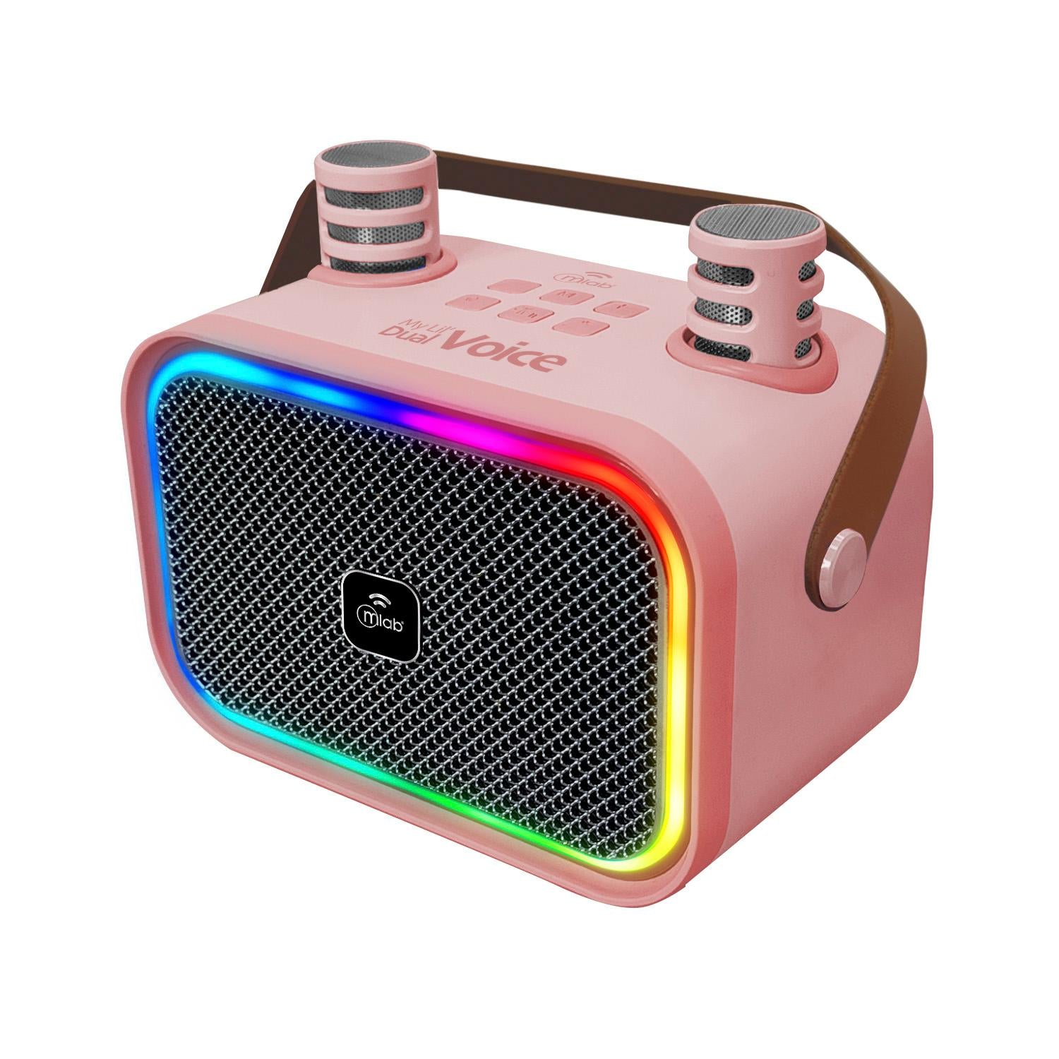 Karaoke Infantil RGB con 2 Micrófonos Inalámbricos Pink My Lil Dual Voice