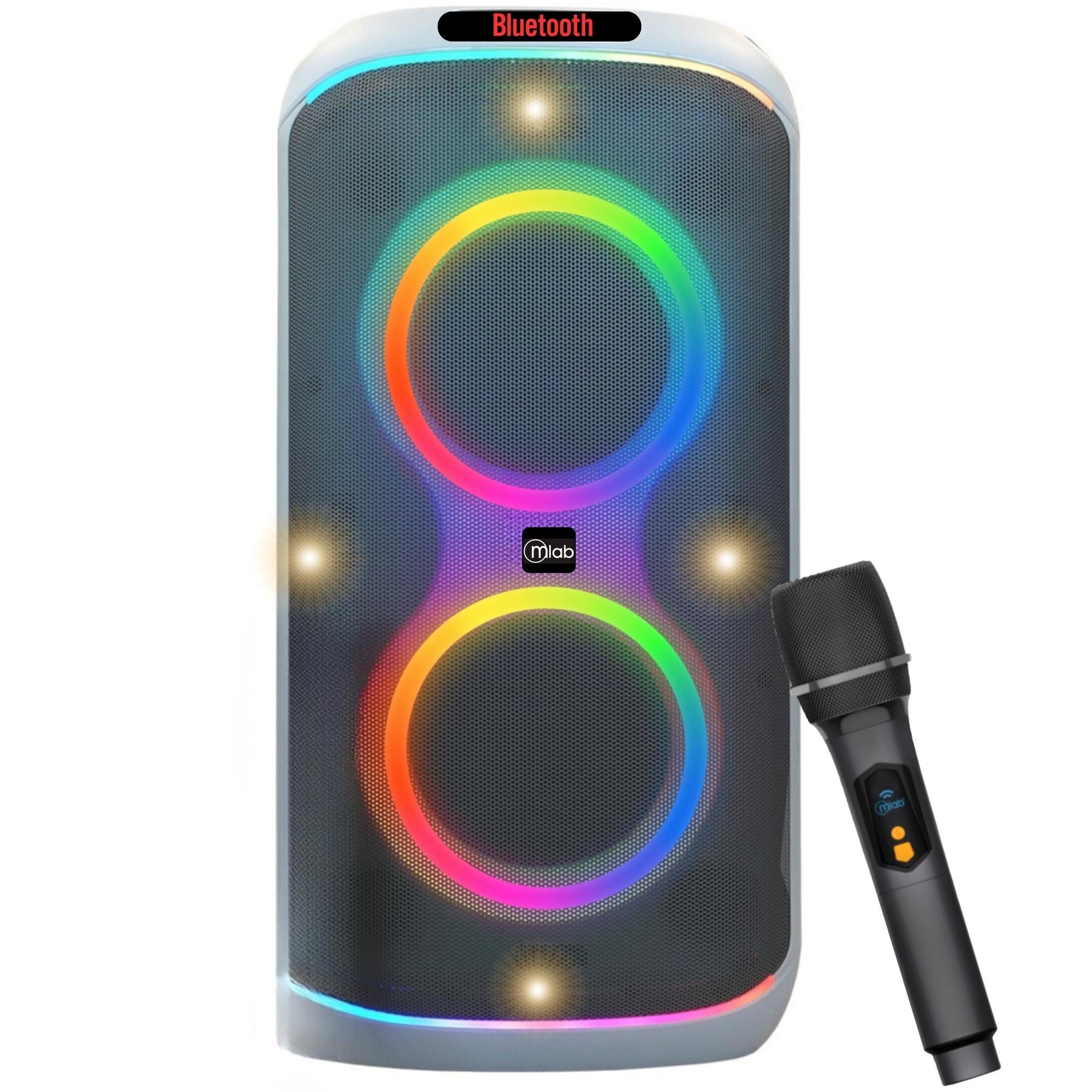 Parlante Karaoke 6" Flaming Party Bass White MicWireless 45W