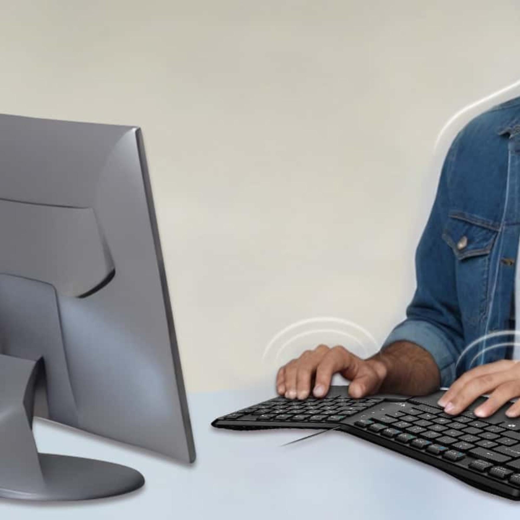 Teclado Ergonómico con apoya Muñecas Enterprise Copilot AI