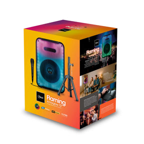 Parlante Bluetooth Flaming Ambiglow 12" RGB (Atril+ Mic) 30W