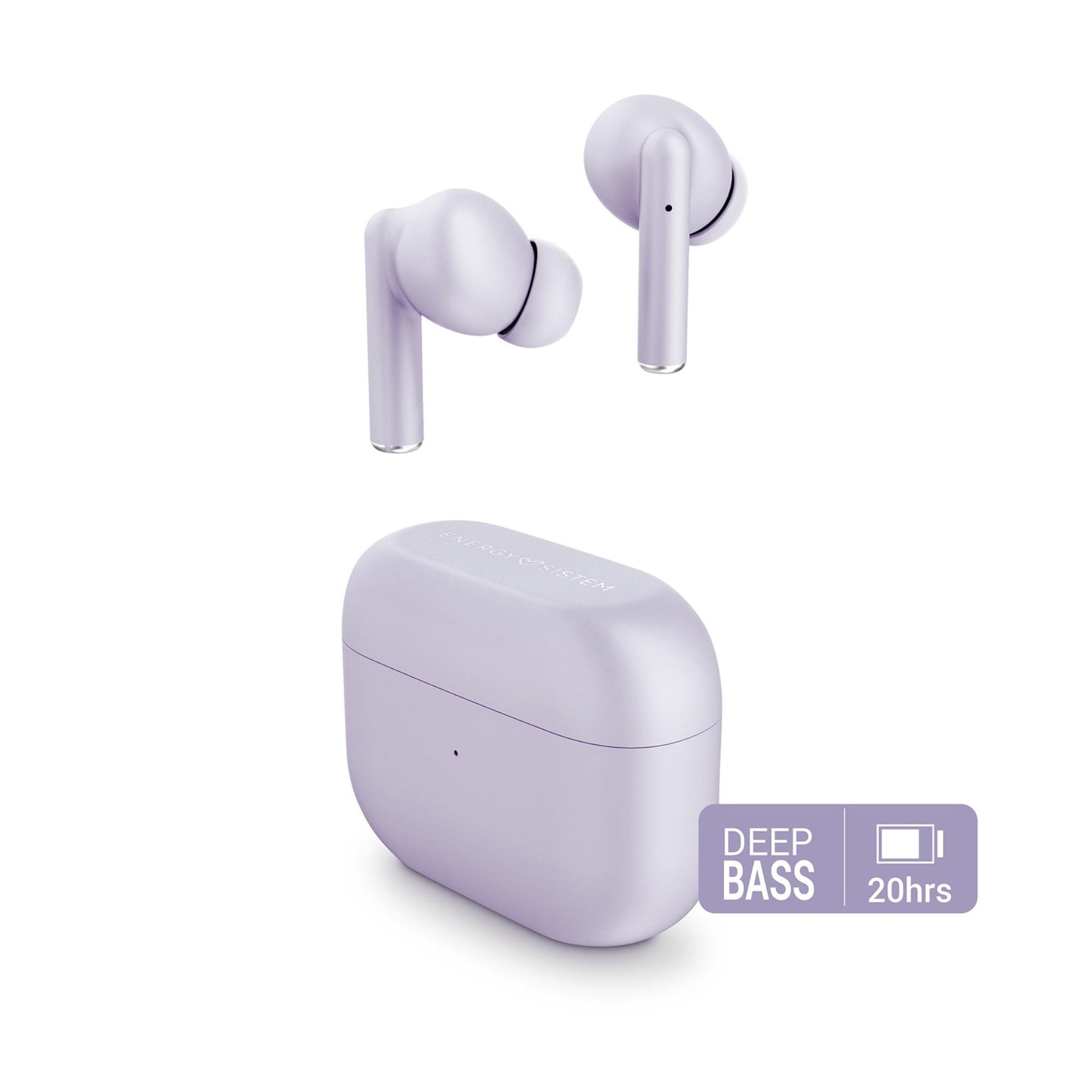 Audifonos Bluetooth TWS Energy Sistem Style 2 Purple Deep Bass 20Hrs