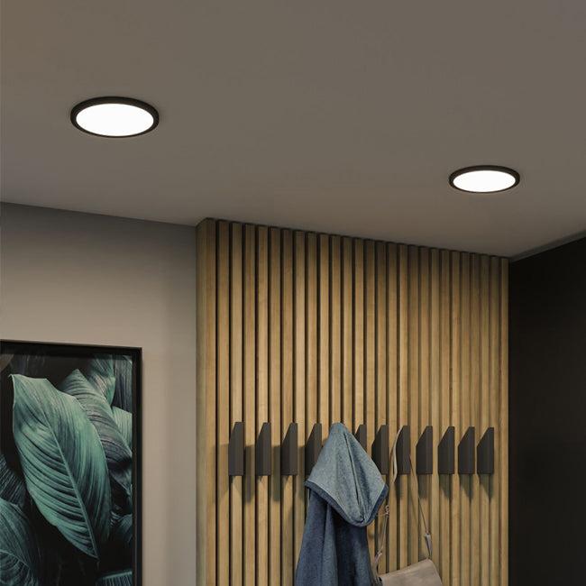 Plafón LED Sobrepuesto 30W/30CM/2400LM/6500°K Negro Elegant