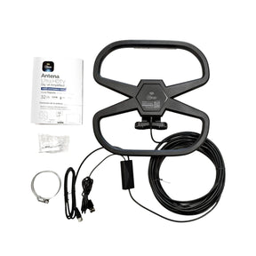 Antena de TV Digital HDTV Amplificada 32DBI / 10MT / Ext-Int
