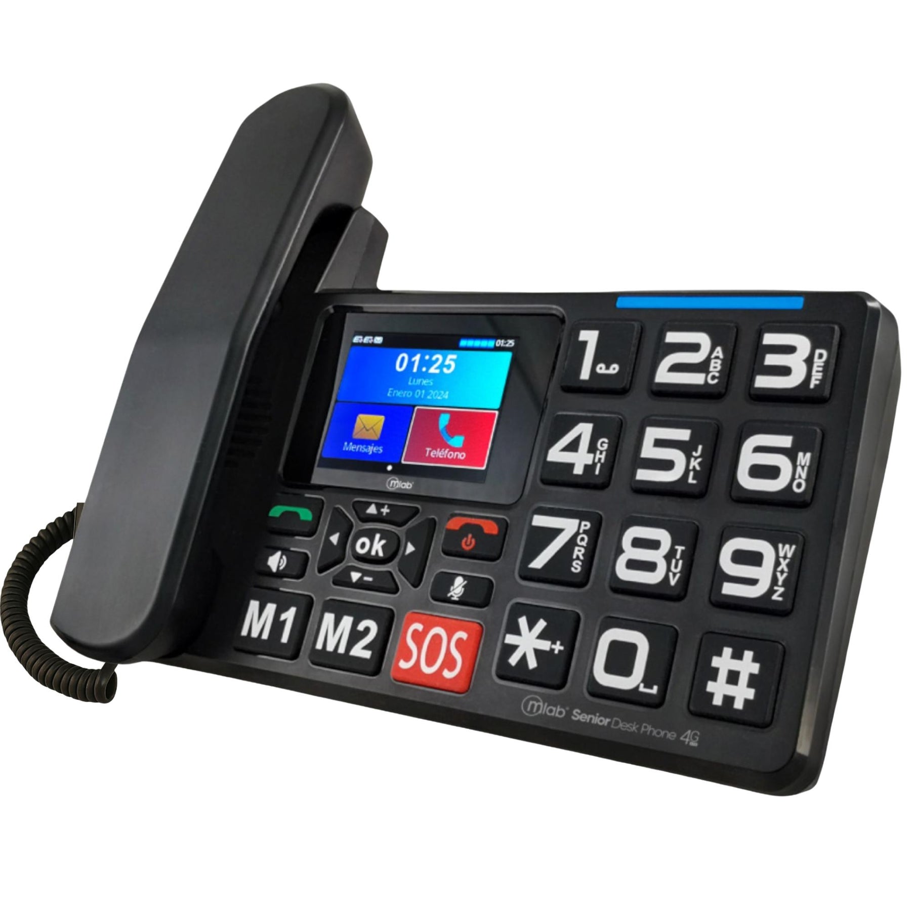 Teléfono Senior de Mesa 4G LTE con Pantalla y Botón S O S