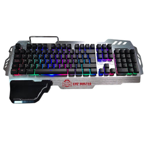 Teclado Gamer Profesional DGX Epic Master RGB + Apoya Muñeca