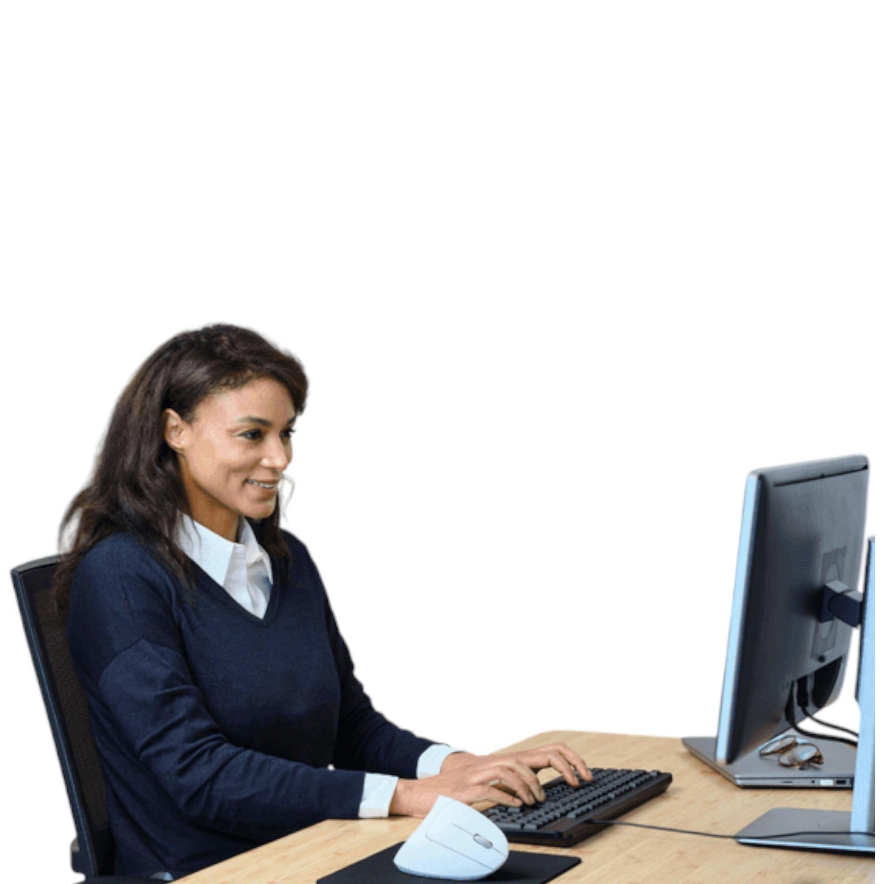 Mouse Vertical Inalámbrico Ergonómico Trust Verto White