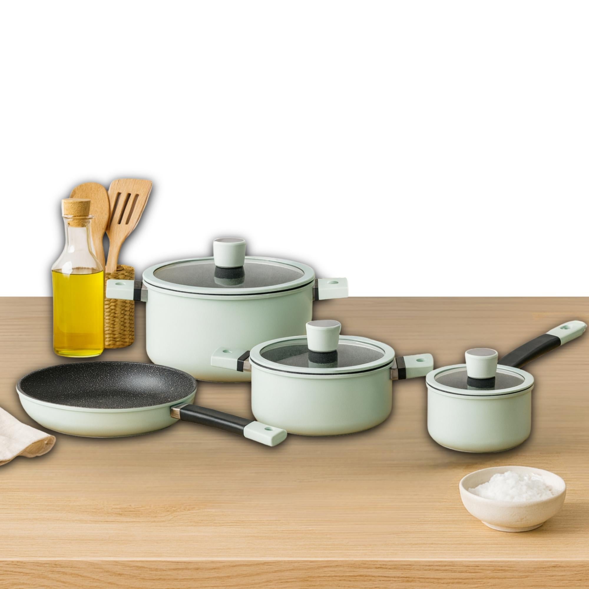 Pack Batería de Cocina Profesional KW Forged Aluminum Mint