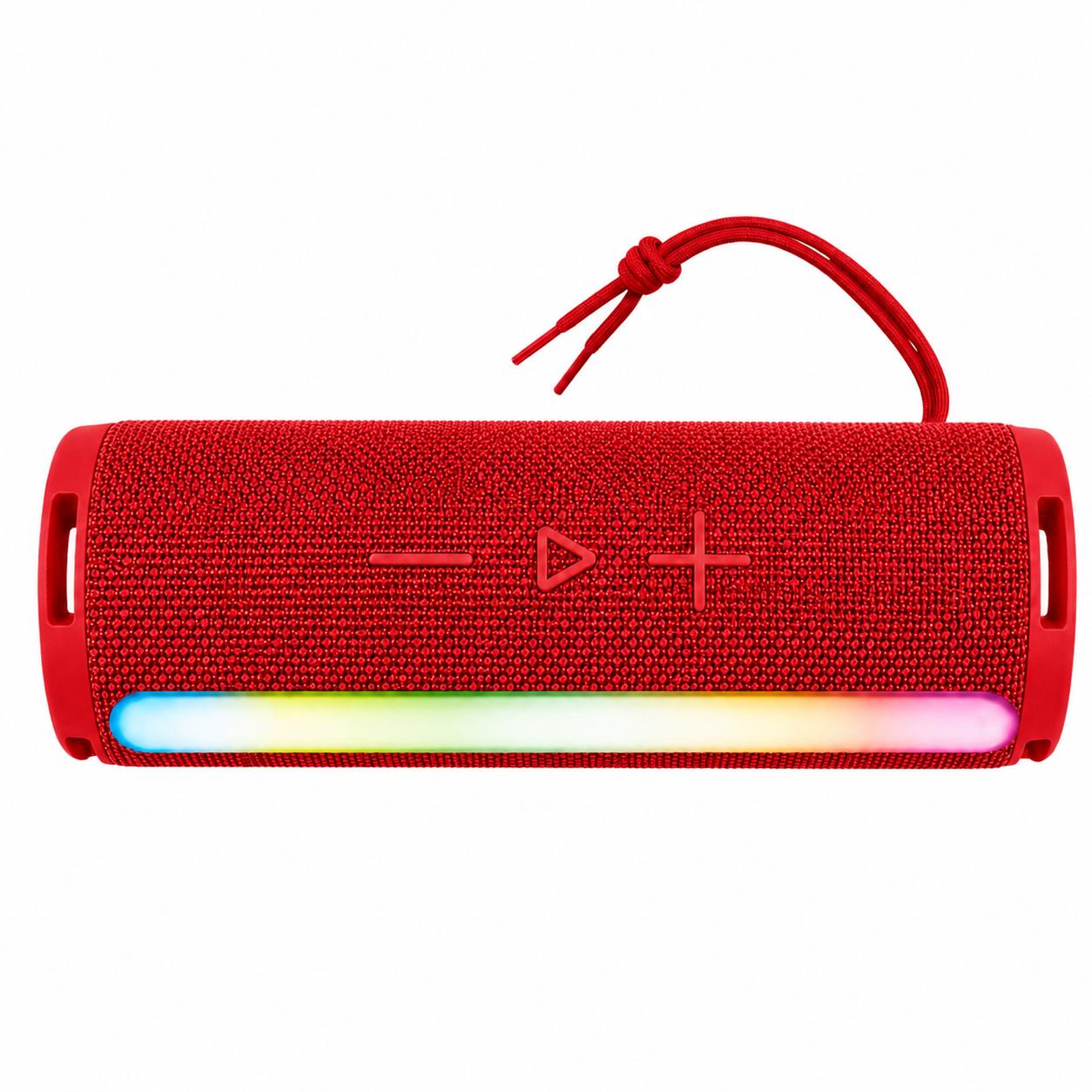 Parlante Portátil Bluetooth TWS Iluminación RGB  10W Rojo 12Hrs