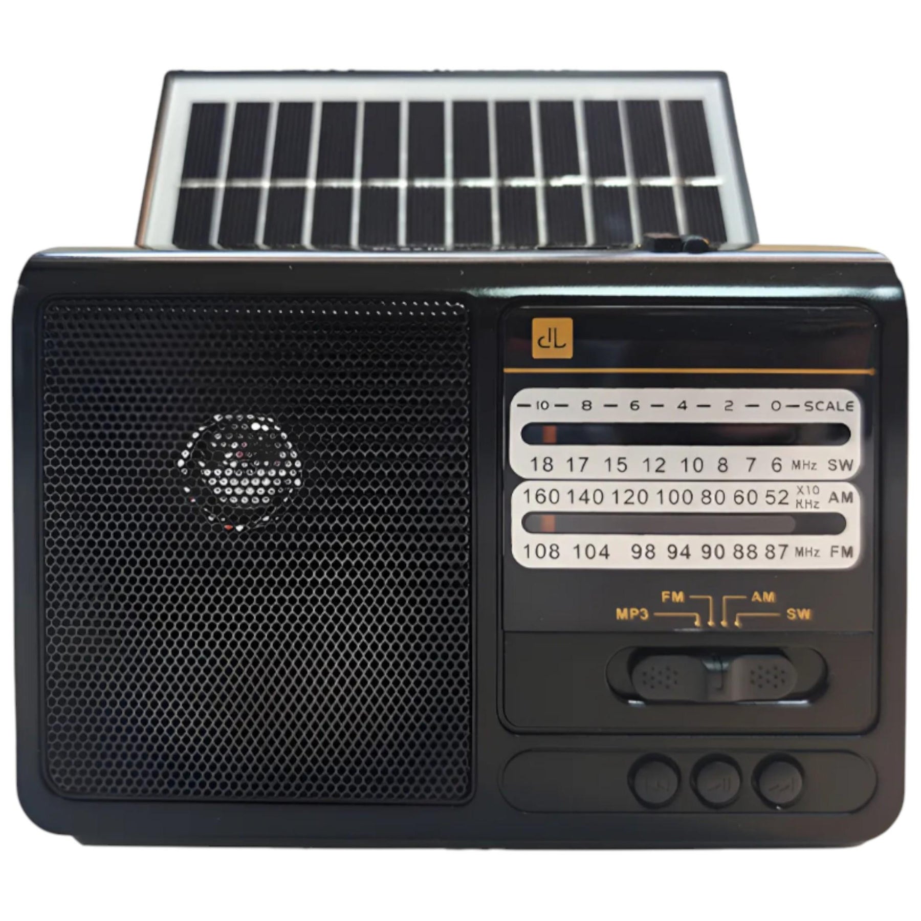 Radio Solar Recargable Multibanda AM/FM/ SW/MP3/SD/ Linterna