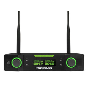 Pack de 2 Micrófonos Inalámbricos Profesionales  PROBASS UHF