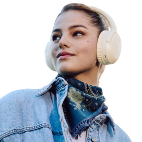 Audífonos Bluetooth Energy Sistem Rizz Fold Cream Deep Bass 50Hrs