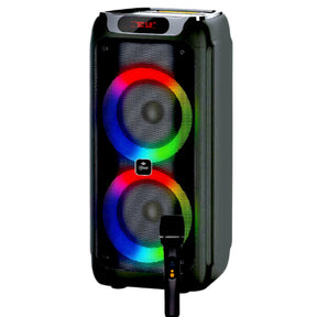 Parlante Karaoke Flaming BIG BASS Dual 8" MicWireless 60WRMS 09566