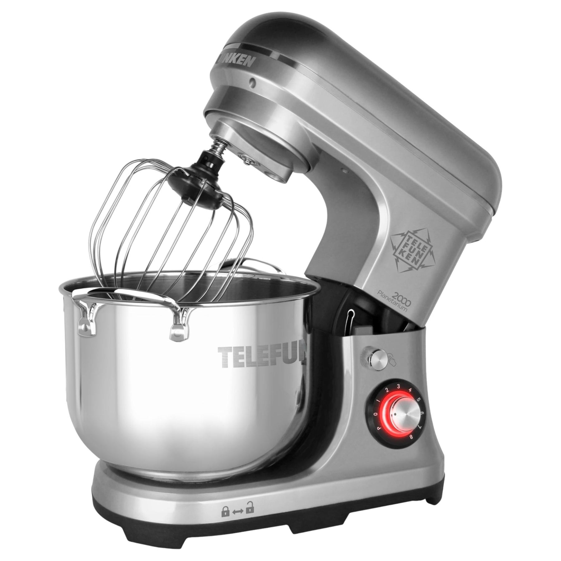Batidora de Mesa Planetaria Telefunken 2000W 10L Vintage