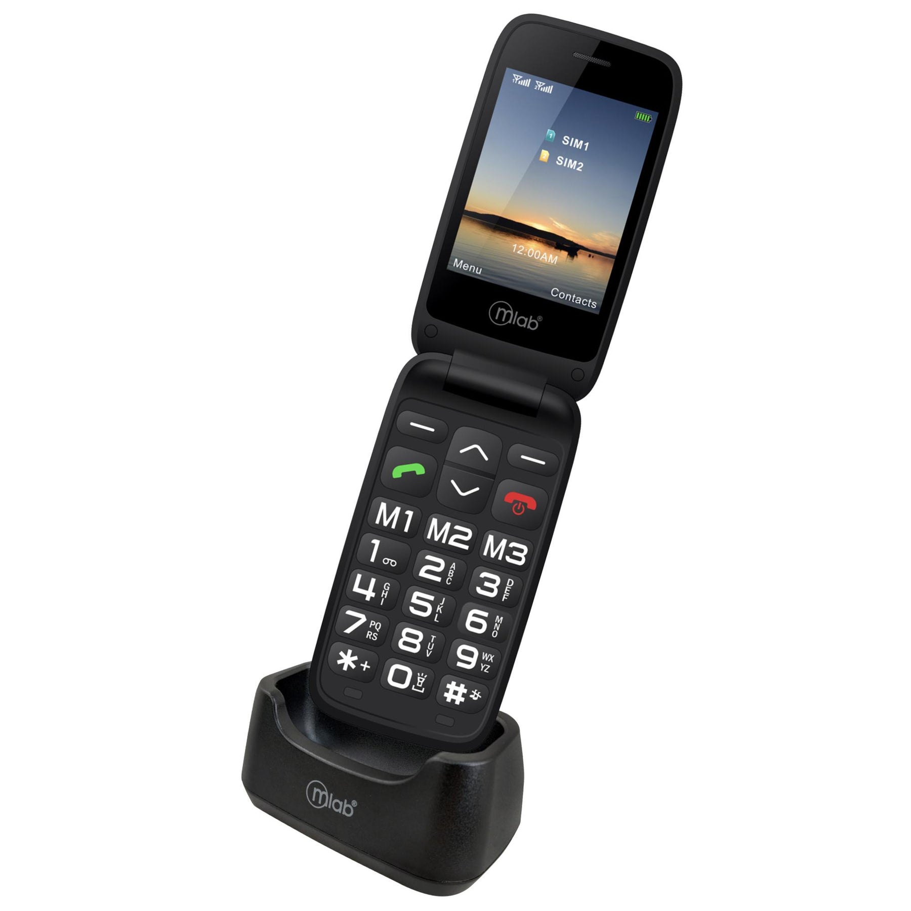 Teléfono Senior Adulto Mayor 4G Almeja con Base de  Carga BK