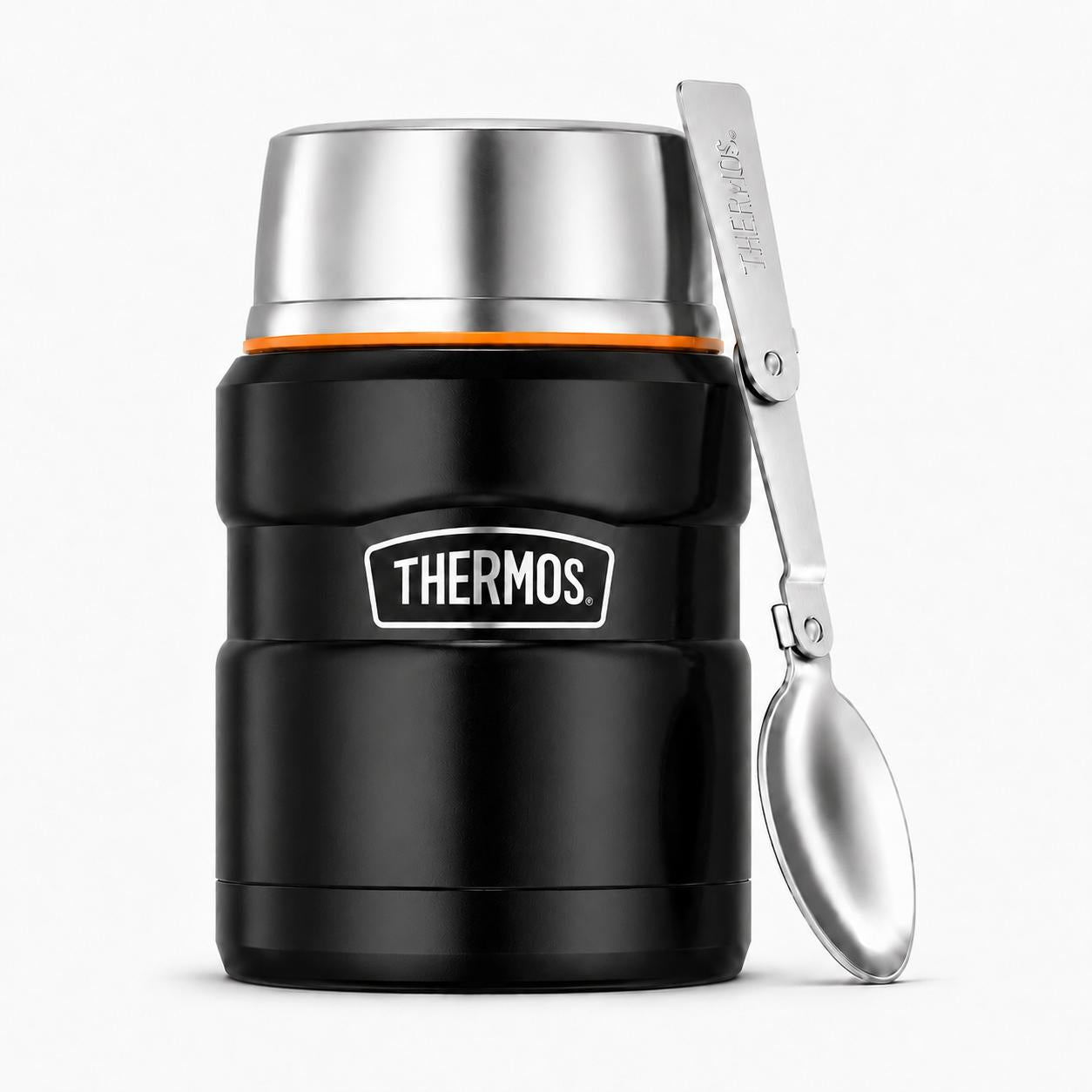 Termo de Comida Premium Inox Thermos King  470ML Negro