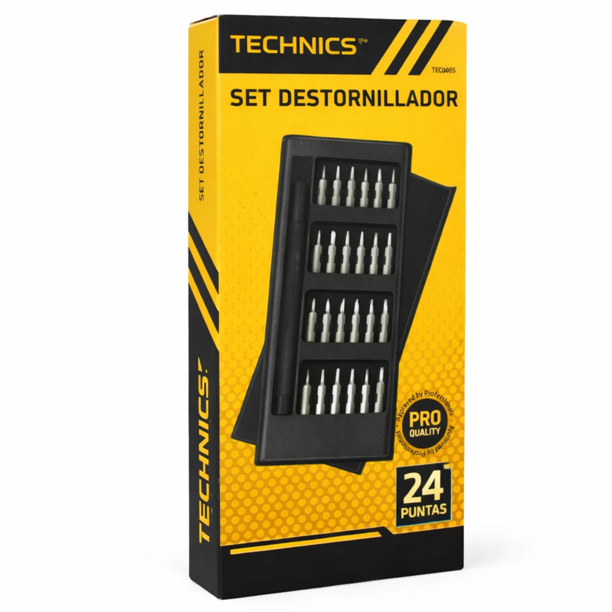 Set Destornillador 24Pcs Imantados Alta Precisión Technics