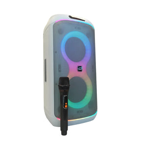 Parlante Karaoke 6" Flaming Party Bass White MicWireless 45W