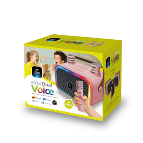 Karaoke Infantil RGB con 2 Micrófonos Inalámbricos Pink My Lil Dual Voice