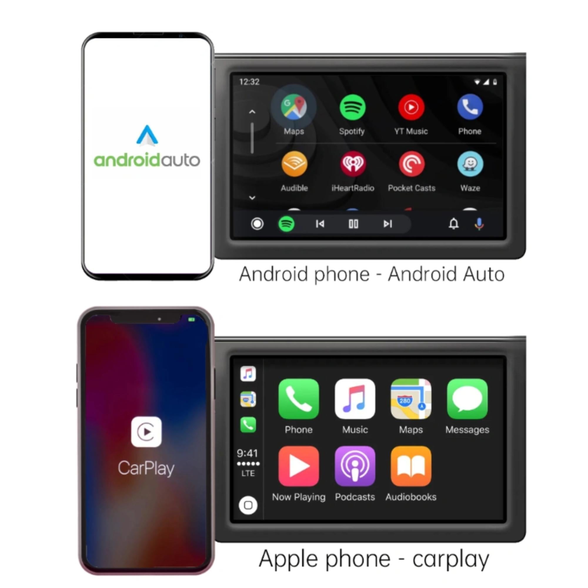 Conversor Inalámbrico para transmitir CARPLAY & ANDROID Auto Wireless