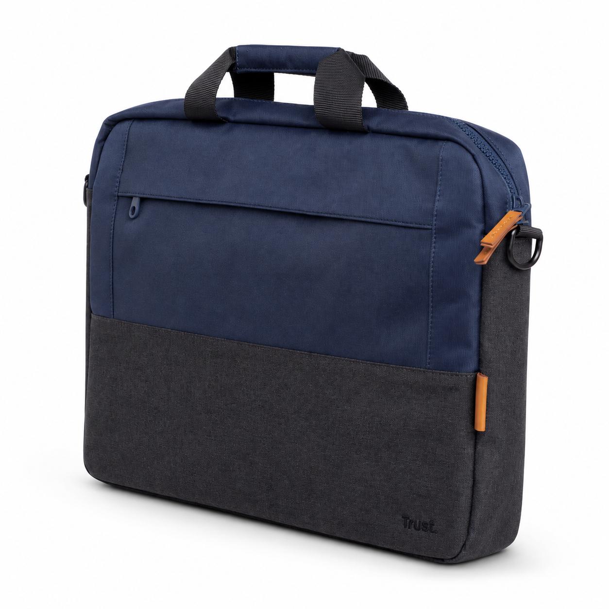Bolso Notebook Trust Lisboa 16" Max Ultra Delgado Navy