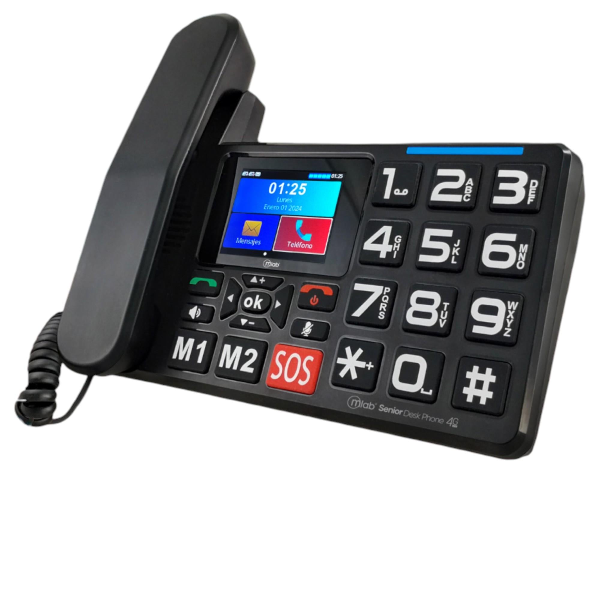 Teléfono Senior de Mesa 4G LTE con Pantalla y Botón S O S