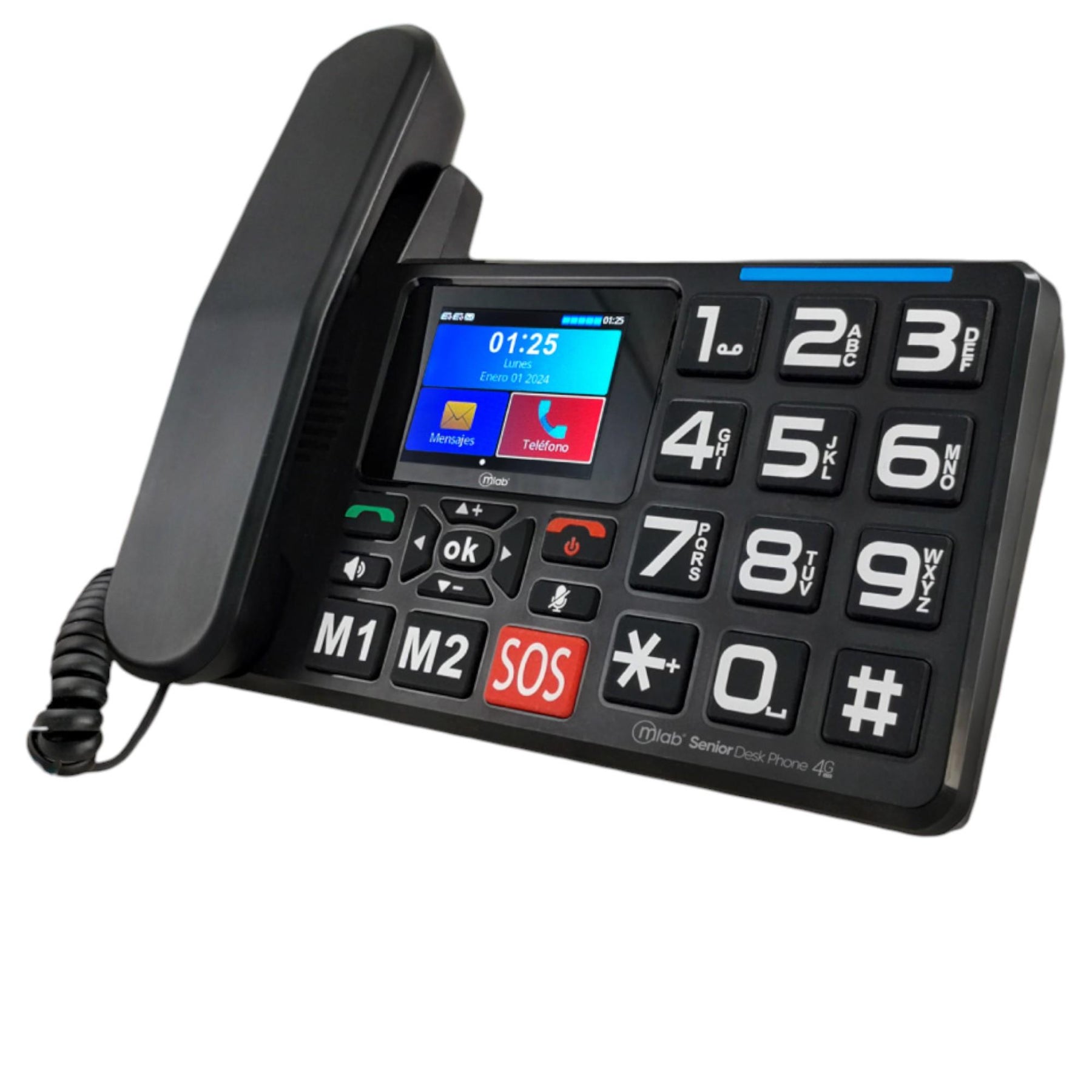 Teléfono Senior de Mesa 4G LTE con Pantalla y Botón S O S