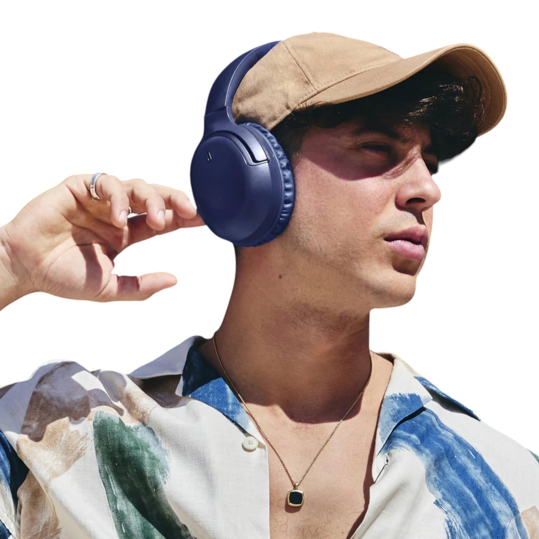 Audífonos Bluetooth Energy Sistem Rizz Fold Navy Deep Bass 50 Hrs