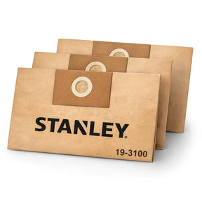 Pack de 3 Bolsas de Repuesto para Aspiradoras Stanley 3100N 18-30 Litros