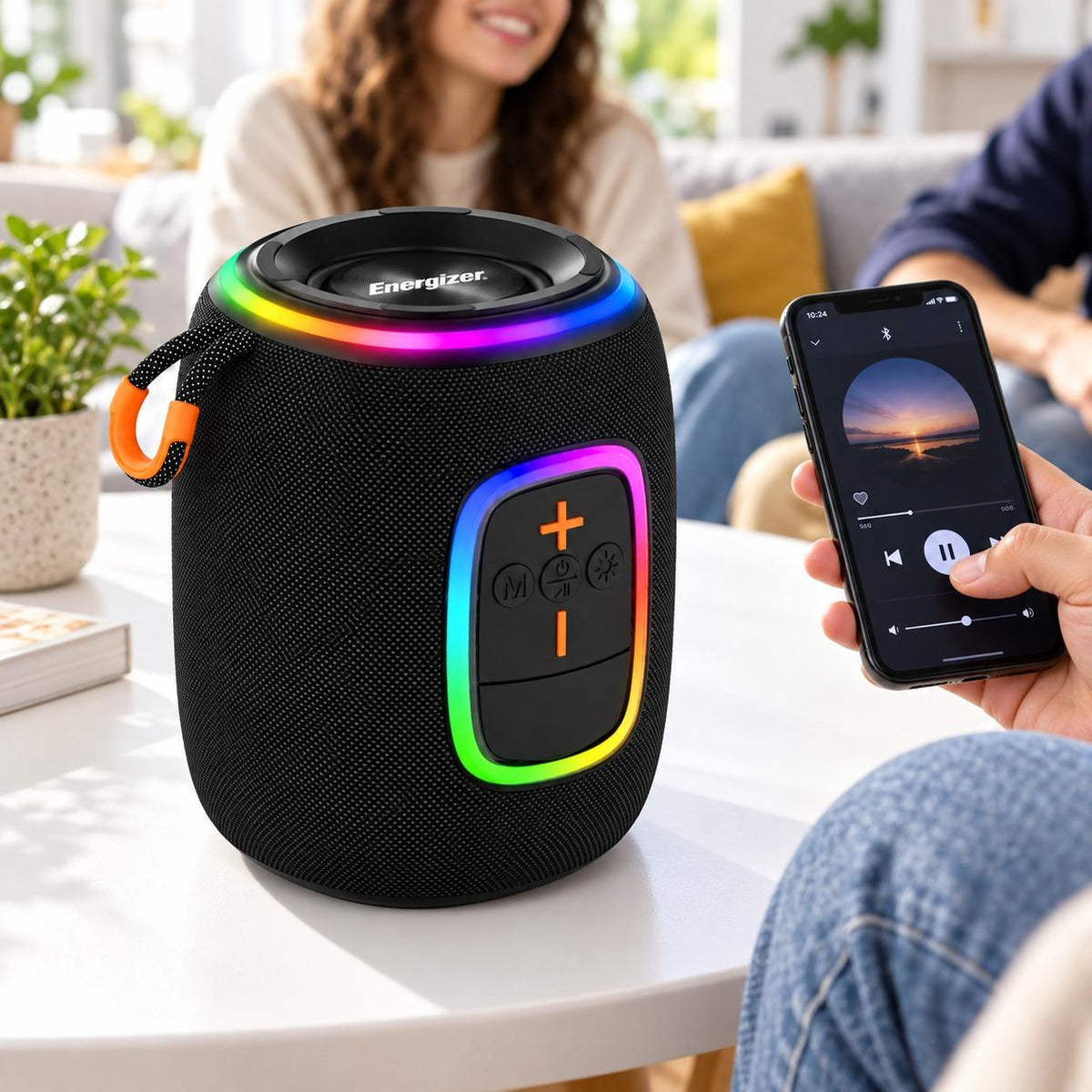Parlante Bluetooth RGB Portátil Energizer 8W con Power Bank